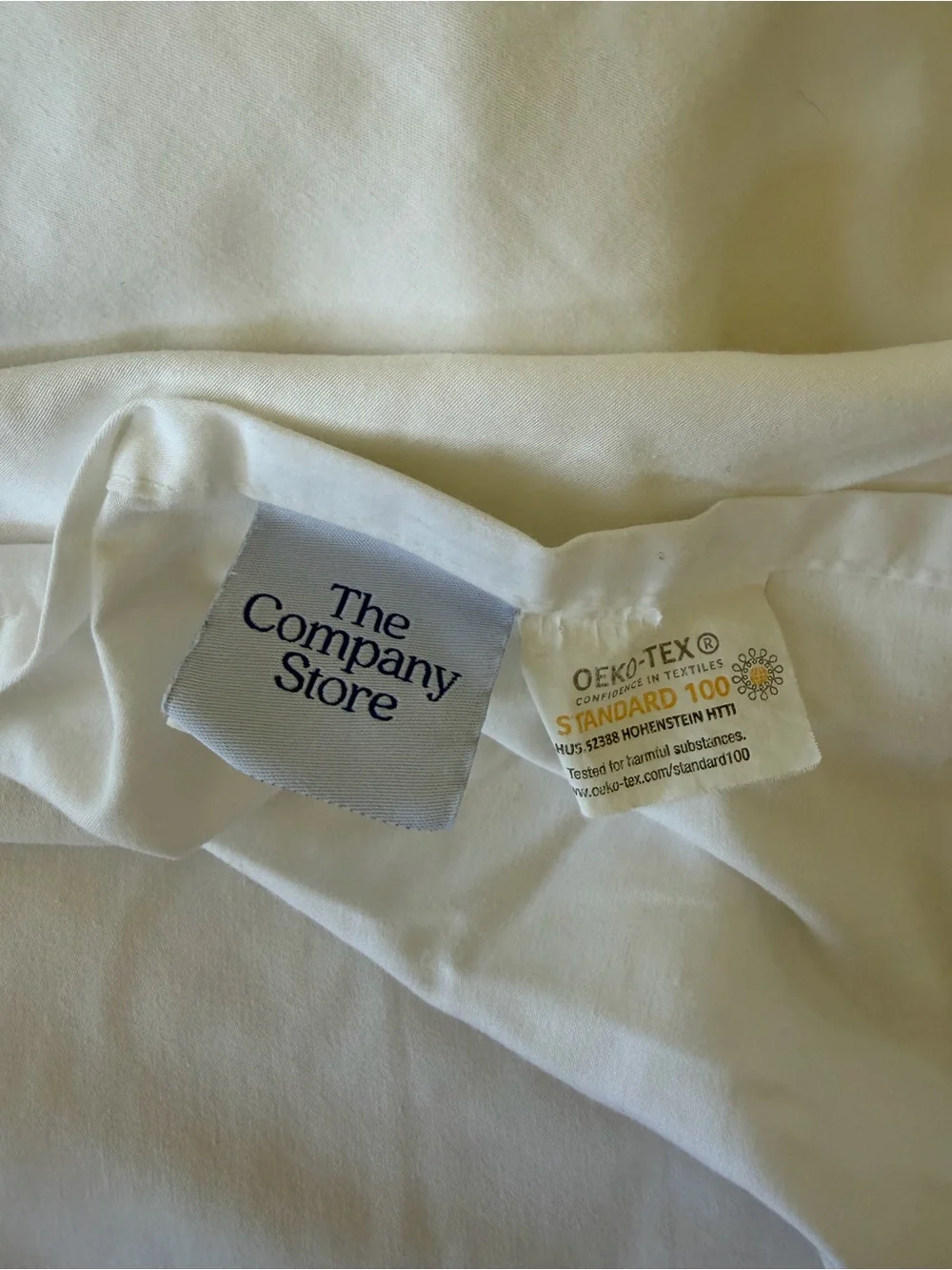 Wrinkle-Free Sateen Bed Sheet and Fitted Sheet Twin XL, White, The Company Store